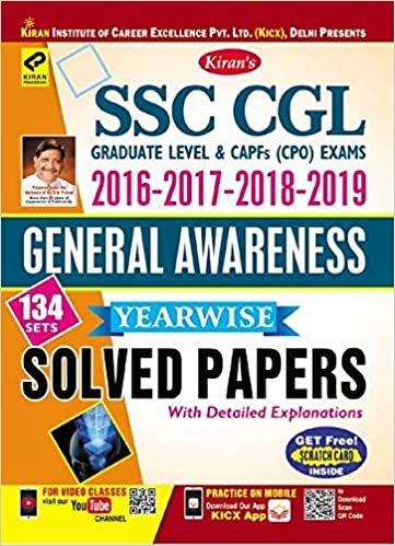 Kiran SSC CGL 2016-2017-2018-2019 General Awareness Yearwise 134 Solved Papers English