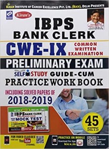 Kiran IBPS Bank Clerk CWE IX Preliminary Exam Self Study Guide Cum Practice Work Book (2681) Kiran publication 2020