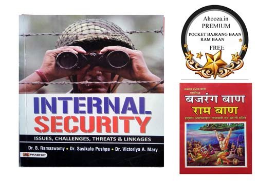 Internal Security Issue Challenges Threats & linkages Book In English With Ahooza Premium Bajrang Ban Ram Ban Free Prabhat publication 2020