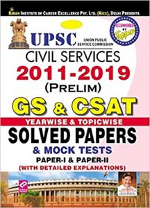 Kiran’s UPSC Civil Services 2011-2019 (Prelim) GS &amp; CSAT Yearwise &amp; Topicwise Solved Papers &amp; Mock Tests - (2606) Kiran publication 2020
