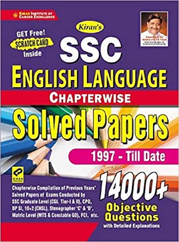 Kiran SSC English Language Chapterwise Solved Papers 1997 Till Date 13000+ Objective Questions English (2760) Kiran Publication 2020
