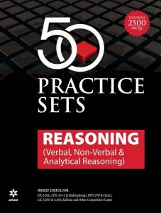 50 Practice Sets Reasoning ( Verbal., Non Verbal &amp; Analytical Reasoning ) Reasoning &amp; Apptitude Book All Competition Exam Book From Arihant Publication Books