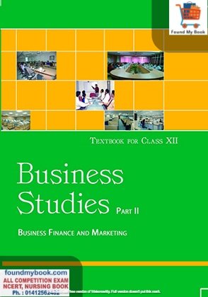 NCERT Business Studies Part 2nd for Class 12th latest edition as per NCERT/CBSE Book