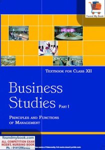 NCERT Business Studies Part 1st for Class 12th latest edition as per NCERT/CBSE Book
