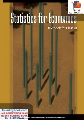 NCERT Statistics for Economics for Class 11th latest edition as per NCERT/CBSE Books