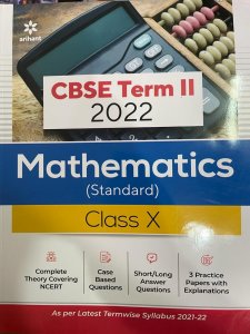 Arihant CBSE Mathematics (Standard) Term 2 Class 10 for 2022 Exam (Cover Theory and MCQs), By Alok Sharma, Vishal Kumar Mehta From Arihant Publication Books