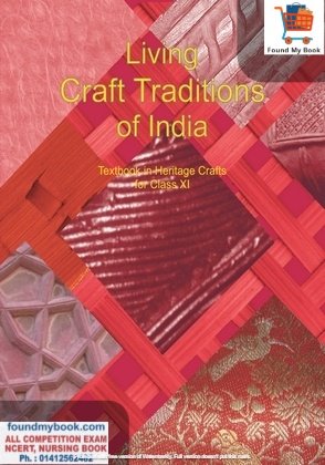 NCERT Living  Craft Traditions Of India Heritage 11th Class NCERT/CBSE Book