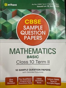 Arihant Cbse Term 2 Mathematics Basic Class 10 Sample Question Papers (as Per Cbse Term 2 Sample Paper From Arihant Publication Books