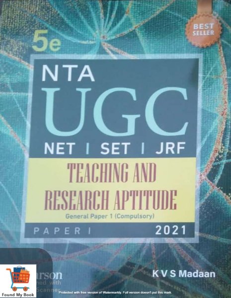 NTA UGC NET/ SET/ JRF : Paper 1 Teaching and Research Aptitude | Fifth Edition | By Pearson 2021