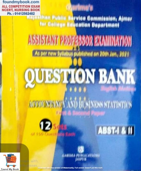 Garima Assistant Professor Question Bank First & Second Paper 16 Sets Of Solved MCQs ABST 2021