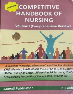 PR YADAV Competitive Handbook of Nursing Vol.1 A Comprehensive Review for Nursing In English Aravali Publication