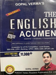 The English Acumen (Grammar + Vocabulary + Comprehension) By Gopal Verma From Rakesh Yadav Publication