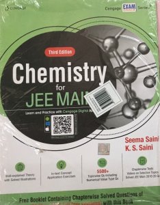 Chemistry for JEE Main,latest 3edition Competition Exam Book, By Seema Saini, K. S. Saini From Cengage Learning India Books