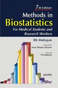 Methods in Biostatistics Medical Exam Book Competition Exam Book, By B K Mahajan From Jaypee Brothers Publication Books
