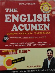 GOPAL VERMA THE ENGLISH ACUMEN(Grammar + Vocabulaary + Comprehension), By Gopal Varma From Rakesh Yadav Readers