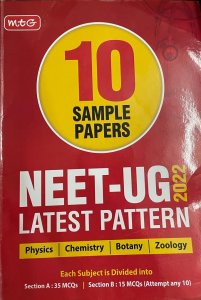 Mtg 10 Sample Papers Neet-Ug 2022 Competition Exam Book From MTG Learning Media Books