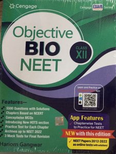 Objective Bio NEET: Class XII with Free Online Assessments and Digital Content Competition Exam Book, By Hariom Gangwar From Cengage Learning India Books