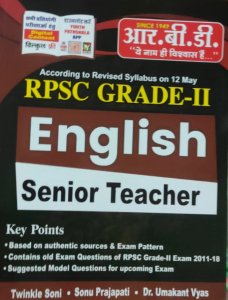 RBD - RPSC 2nd Grade English Senior Teacher Examination, By Twinkle Soni &amp; Sonu Prajapati ,Umakant vyas From RBD Publication Books