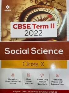 Arihant Cbse Social Science Term 2 Class 10 for 2022 Exam (Cover Theory and MCQS), By Nandini Sharma From Arihant Publication Books