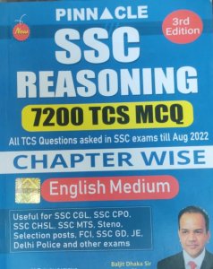 Pinnacle SSC Reasoning Chapterwise 7200+ TCS MCQ By Baljit Dhaka Sir For SSC Exam